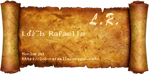 Löb Rafaella névjegykártya